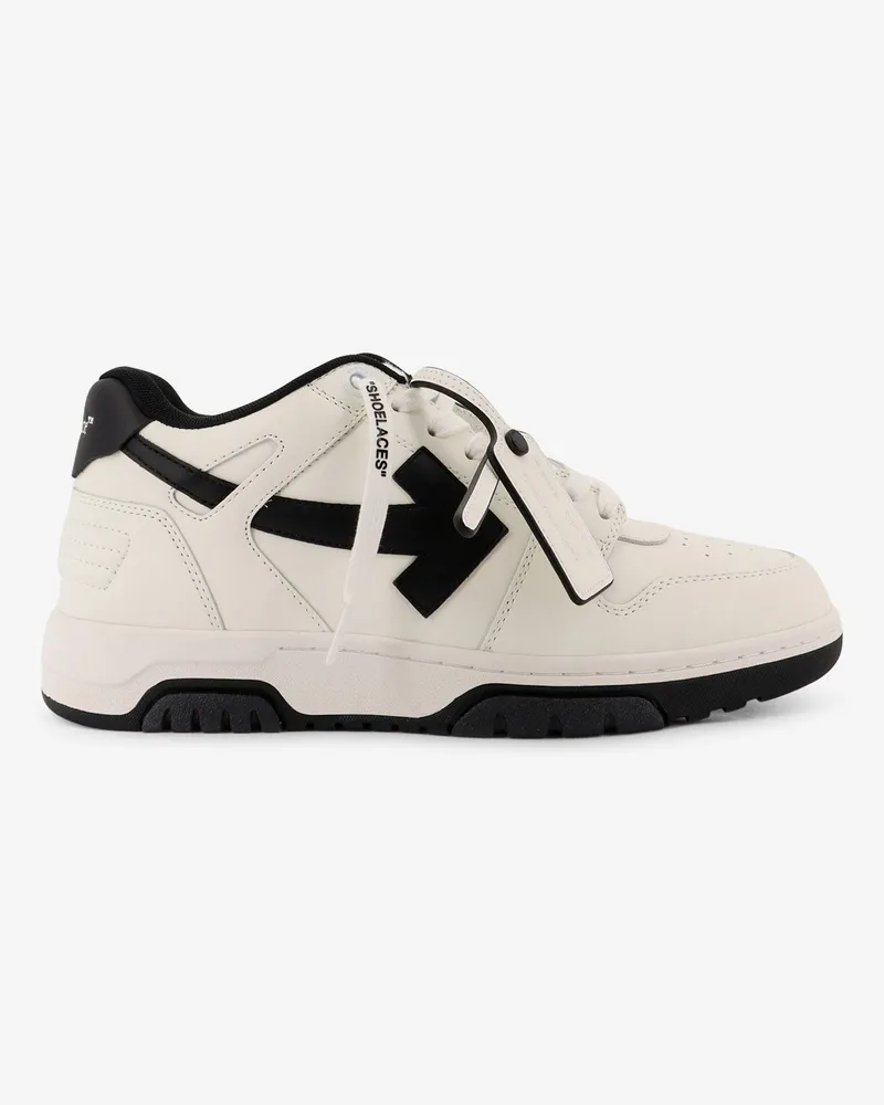 OFF-WHITE Out of Office leather sneakers with iconic side logo -  - gender_Man White