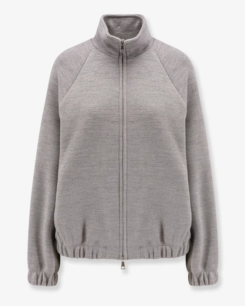 Max Mara Frine Double Wool-Cotton sweatshirt -  - gender_Woman Grey