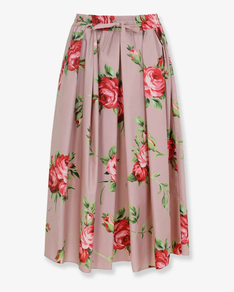 Dolce & Gabbana Cotton skirt with iconic print -  - gender_Woman Pink