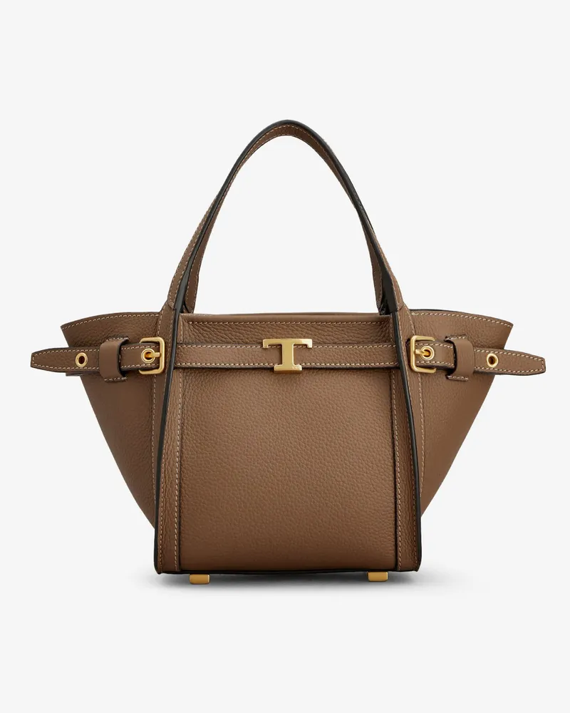TOD'S T Signature Leather Shopping Bag -  - gender_Woman Brown