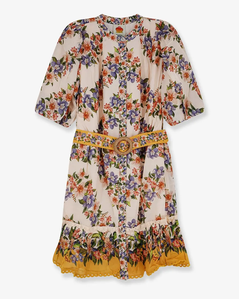 FARM Rio Hilo cotton and viscose dress -  - gender_Woman Beige