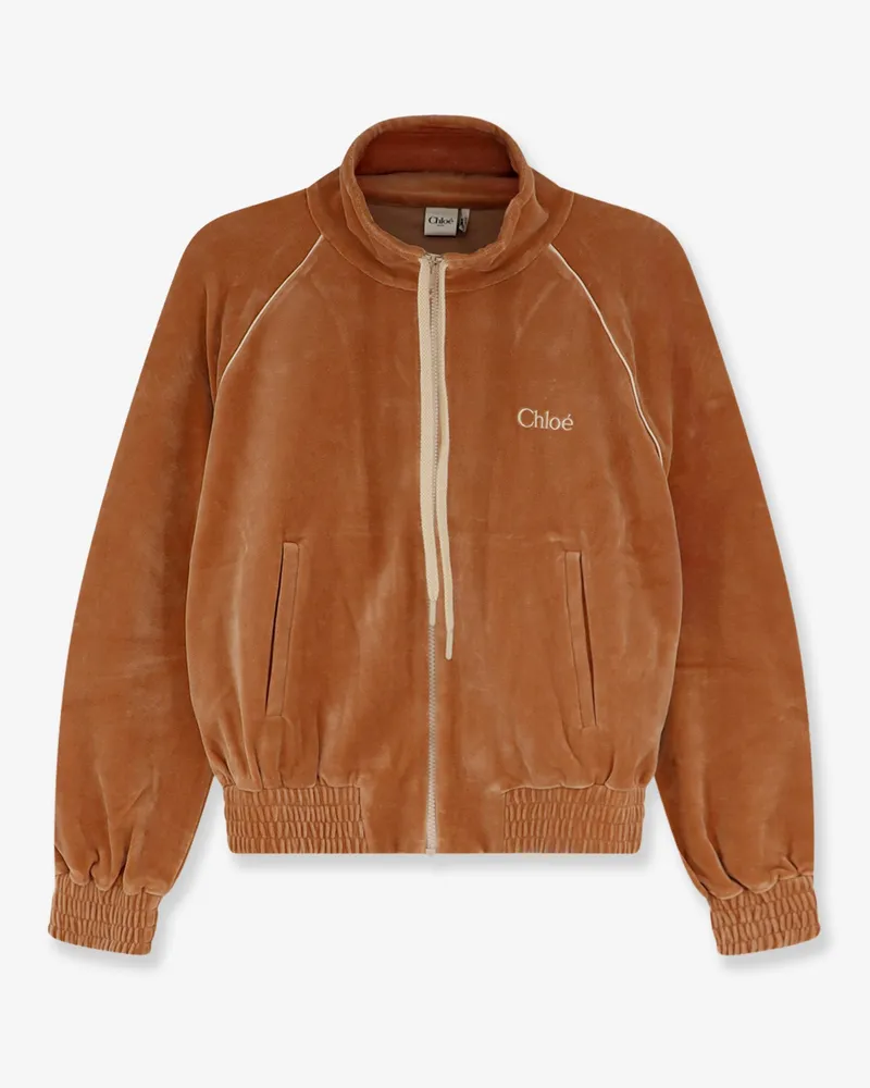 Chloé Chenille sweatshirt with Logo -  - gender_Woman Orange