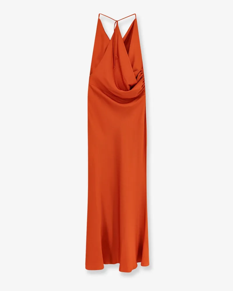 ACTUALEE Satin long dress -  - gender_Woman Orange