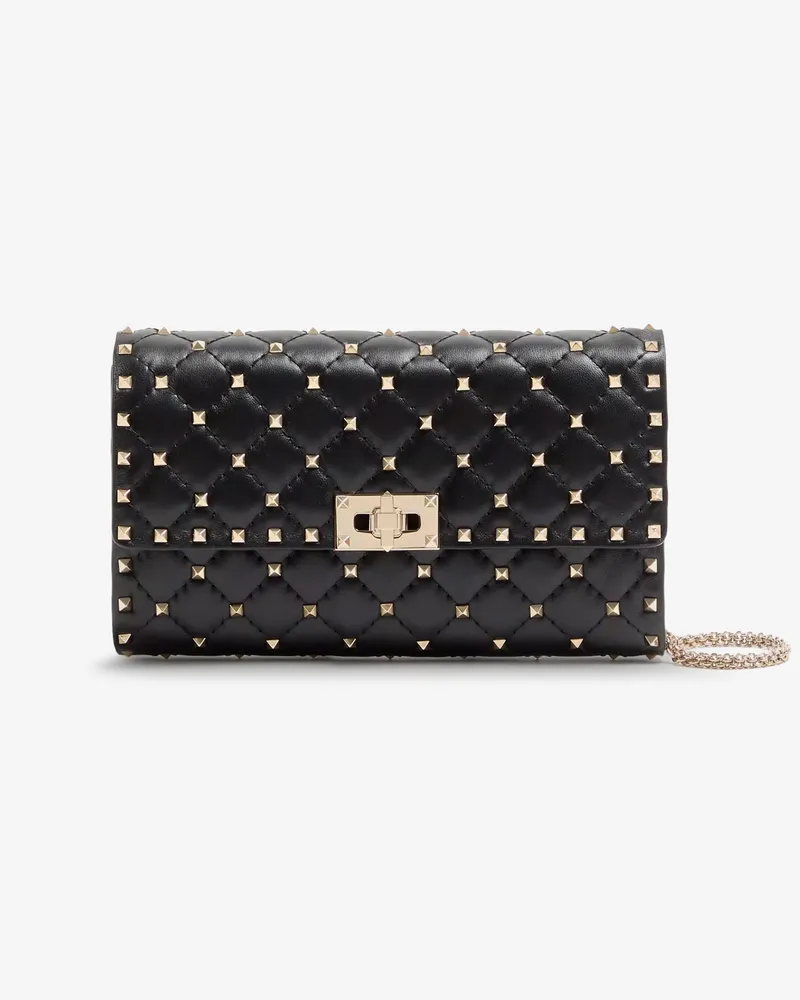 Valentino Garavani Rockstud Spike leather shoulder bag with iconic all-over studs -  - gender_Woman Black