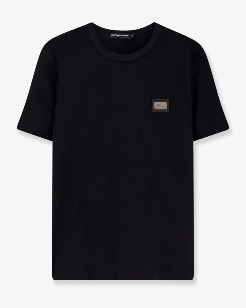 Dolce & Gabbana Cotton T-shirt with logo patch -  - gender_Man Black