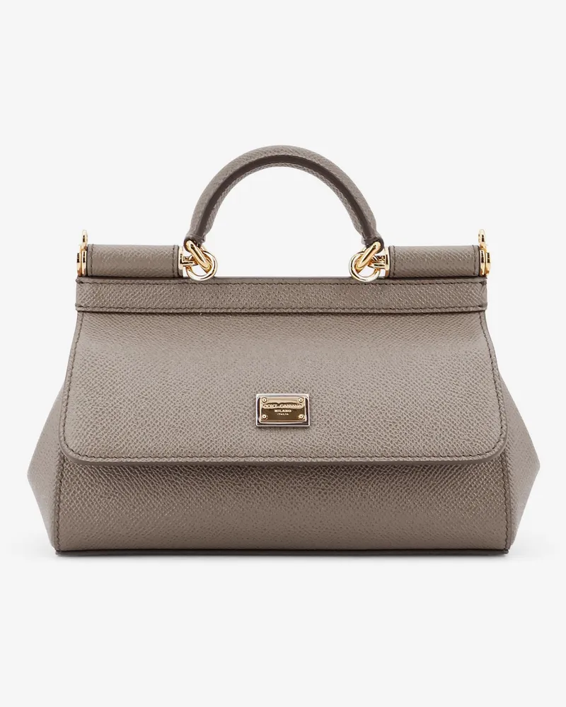 Dolce & Gabbana Sicily Small leather shoulder bag -  - gender_Woman Purple