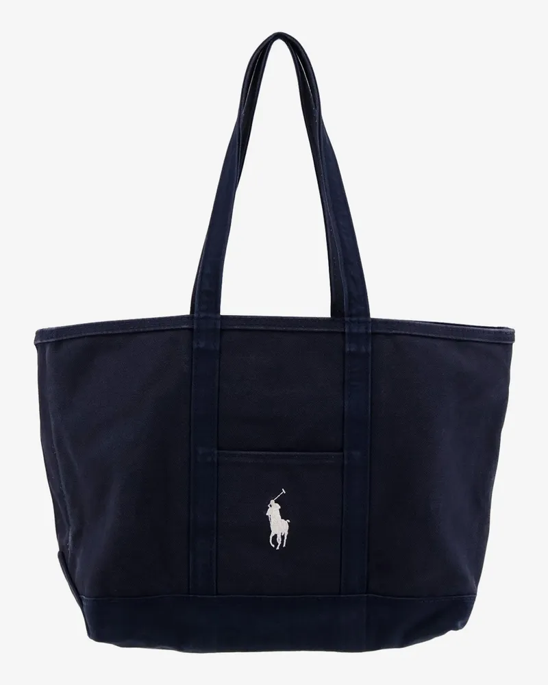 Ralph Lauren Denim shoulder bag with embroidered logo on the front -  - gender_Man Blue