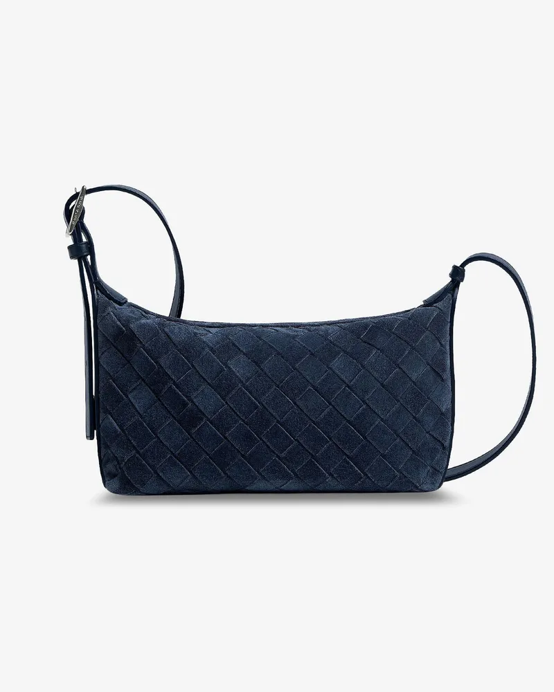Bottega Veneta Traveler suede shoulder bag -  - gender_Man Blue