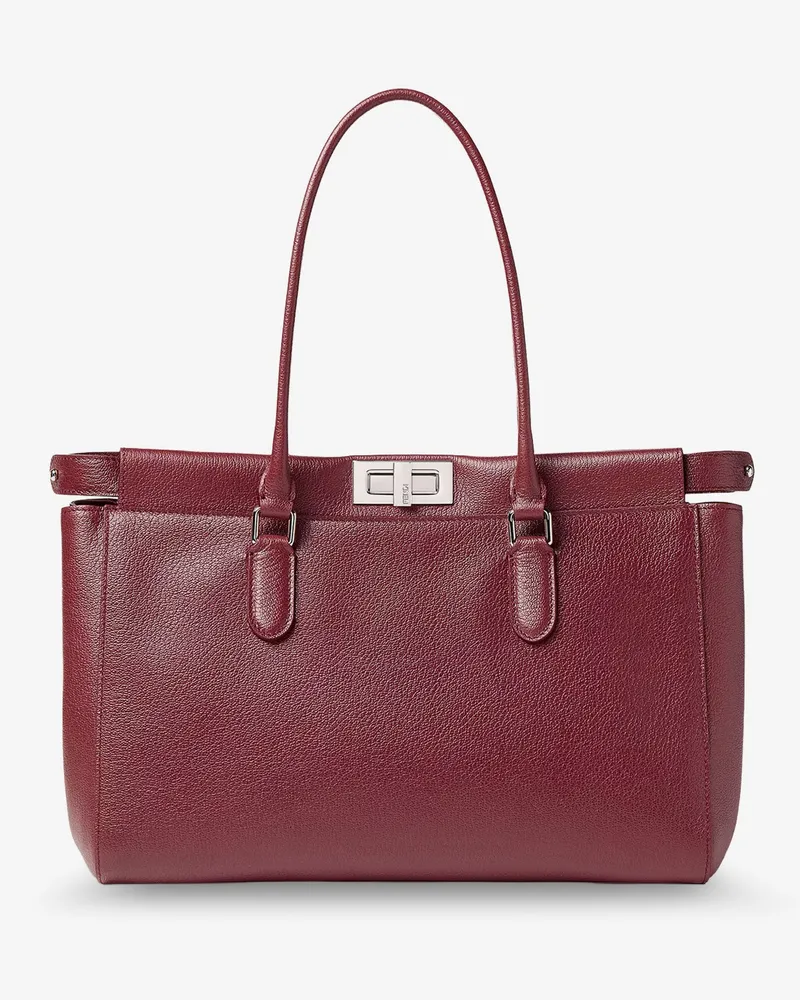 Fendi Peekaboo Tote leather shoulder bag -  - gender_Woman Red