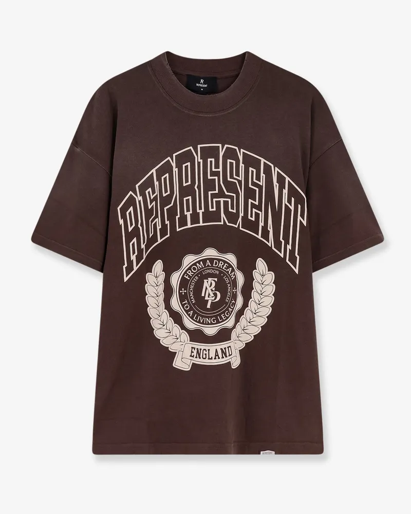 REPRESENT Legacy Crest cotton T-shirt with distressed effect -  - gender_Man Black