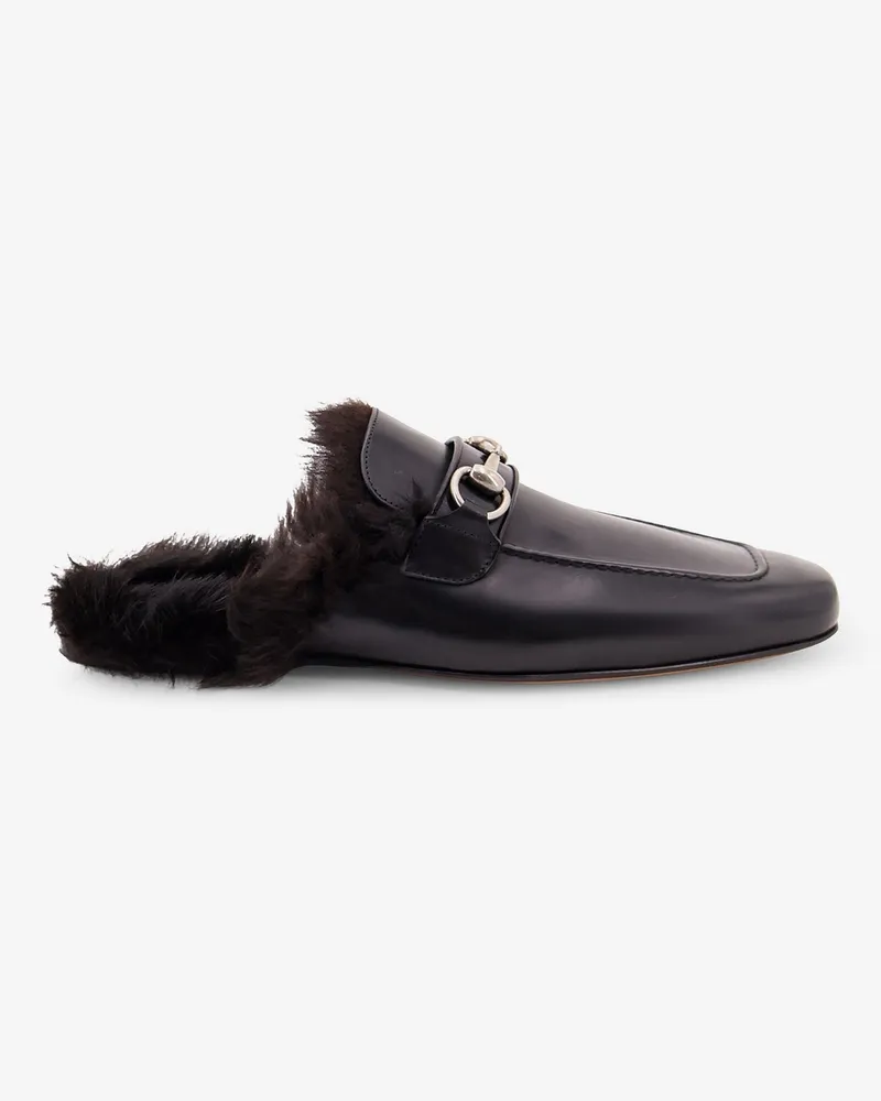Gucci Black leather slipper with Horsebit -  - gender_Man Black
