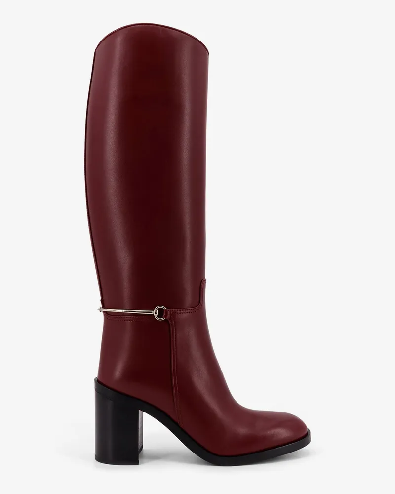Gucci Rosso Ancora leather boots - GUCCI - gender_Woman Red