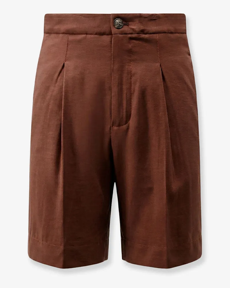 Hevò Torre Lapillo modal blend bermuda shorts -  - gender_Woman Brown