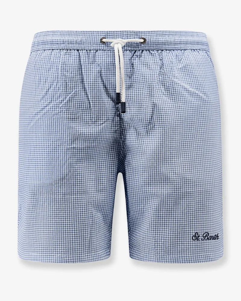 MC2 Saint Barth Nylon swim shorts with micro pattern -  - gender_Man Blue