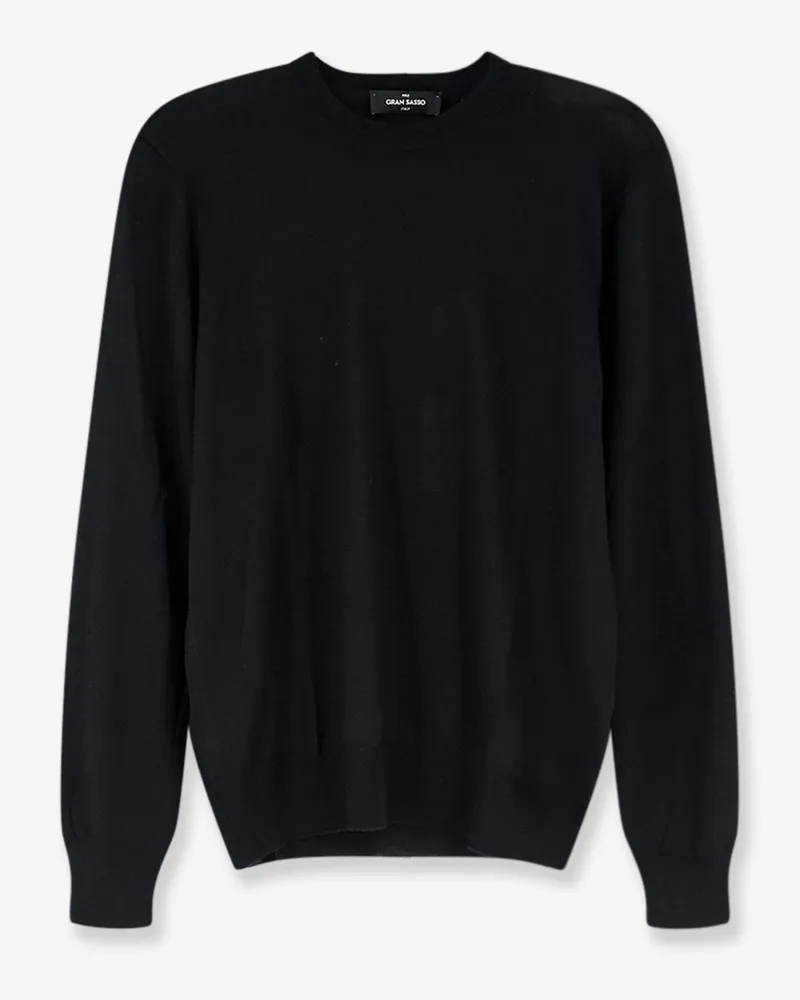 Gran Sasso Virgin wool, cashmere and silk blend sweater -  - gender_Man Black