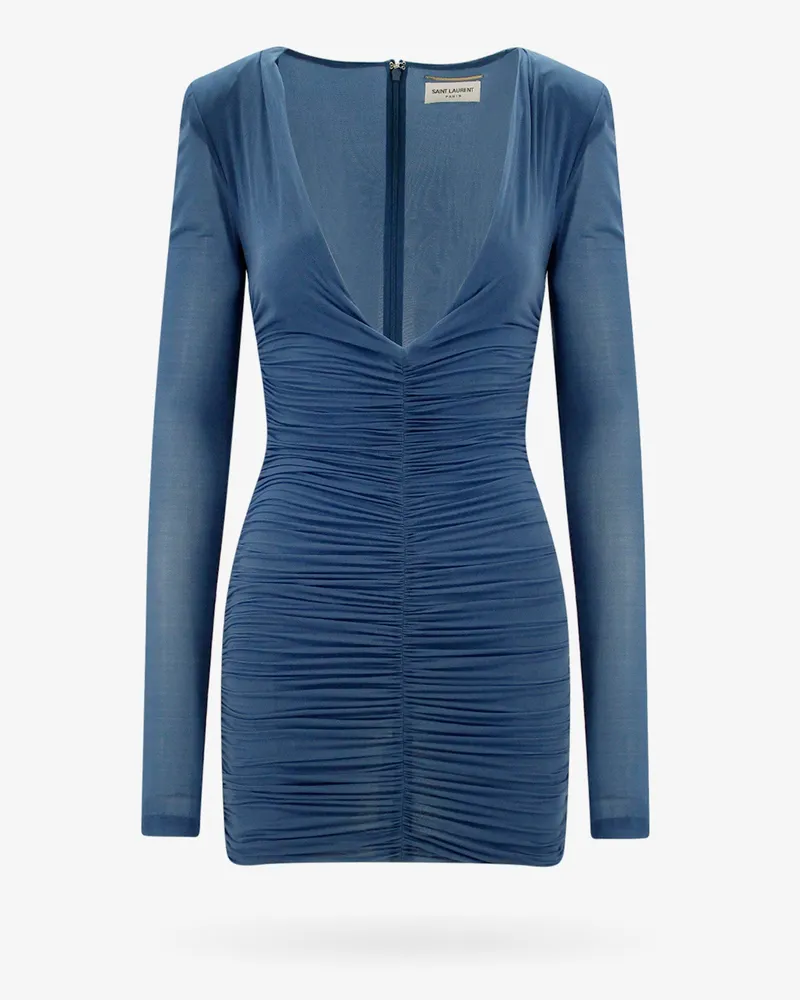 Saint Laurent Draped fabric dress -  - gender_Woman Blue