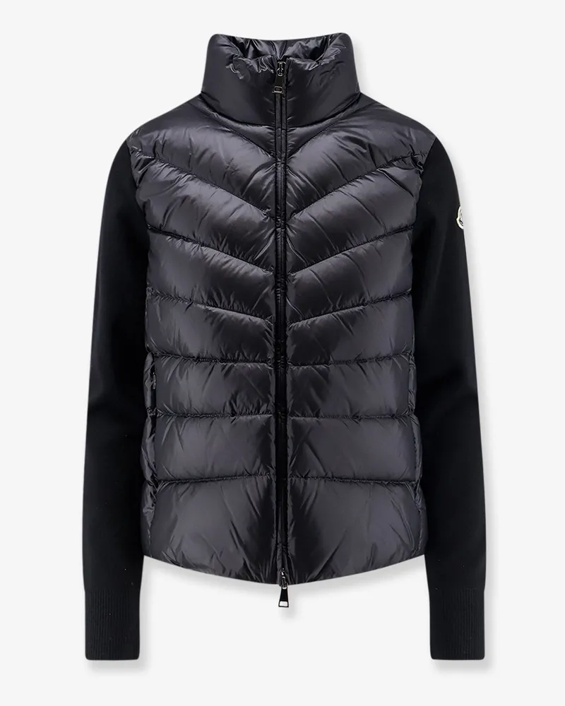 Moncler Down Jacket with virgin wool sleeves -  - gender_Woman Black