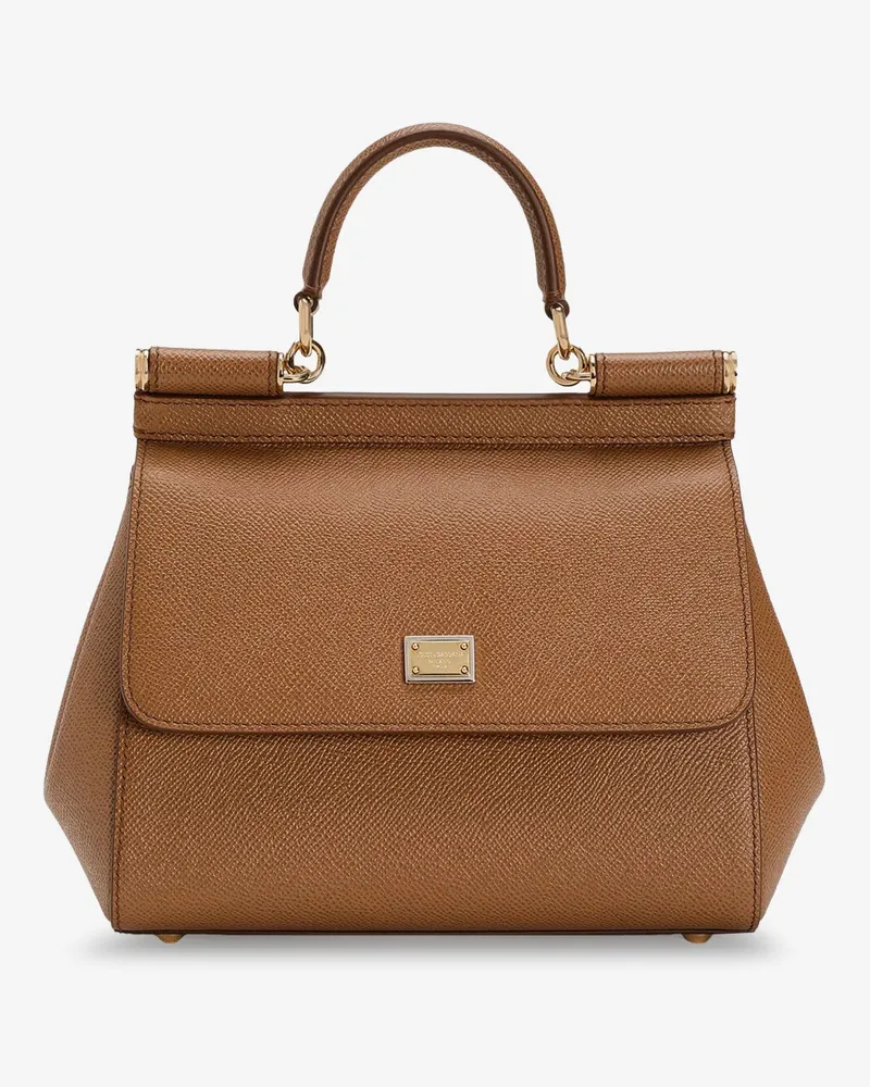 Dolce & Gabbana Sicily Medium Leather shoulder bag -  - gender_Woman Marrone