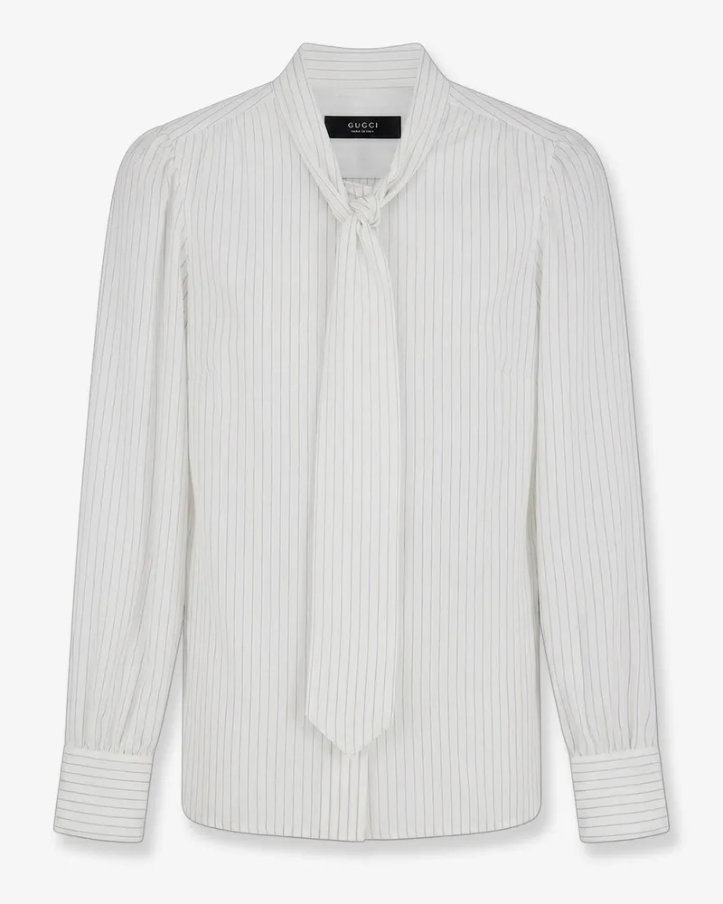 Gucci Striped silk shirt -  - gender_Woman White