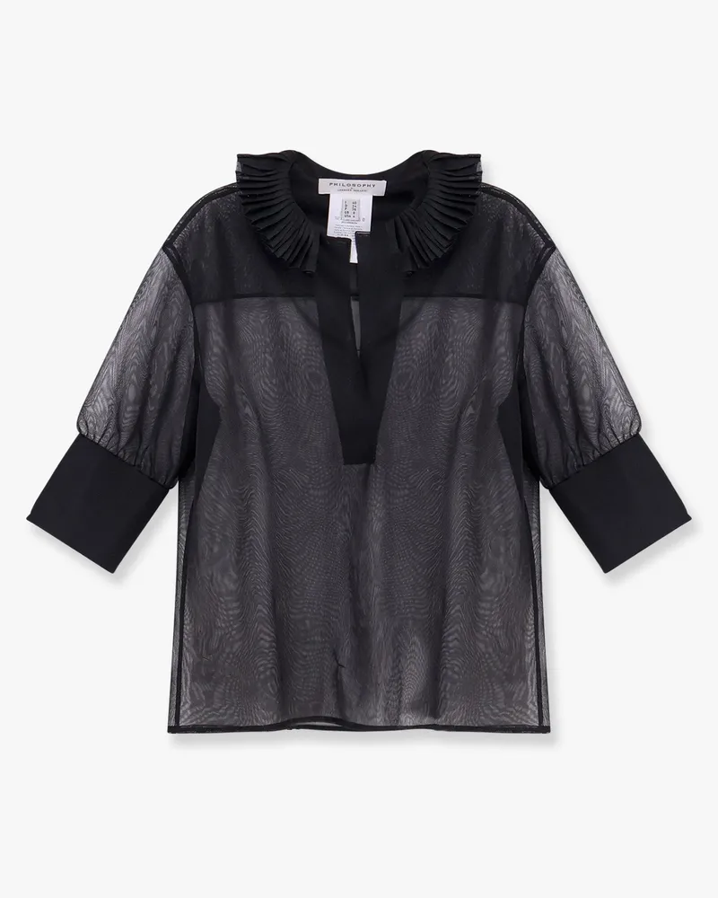 Philosophy Di Lorenzo Serafini Transparent voile shirt -  - gender_Woman Black