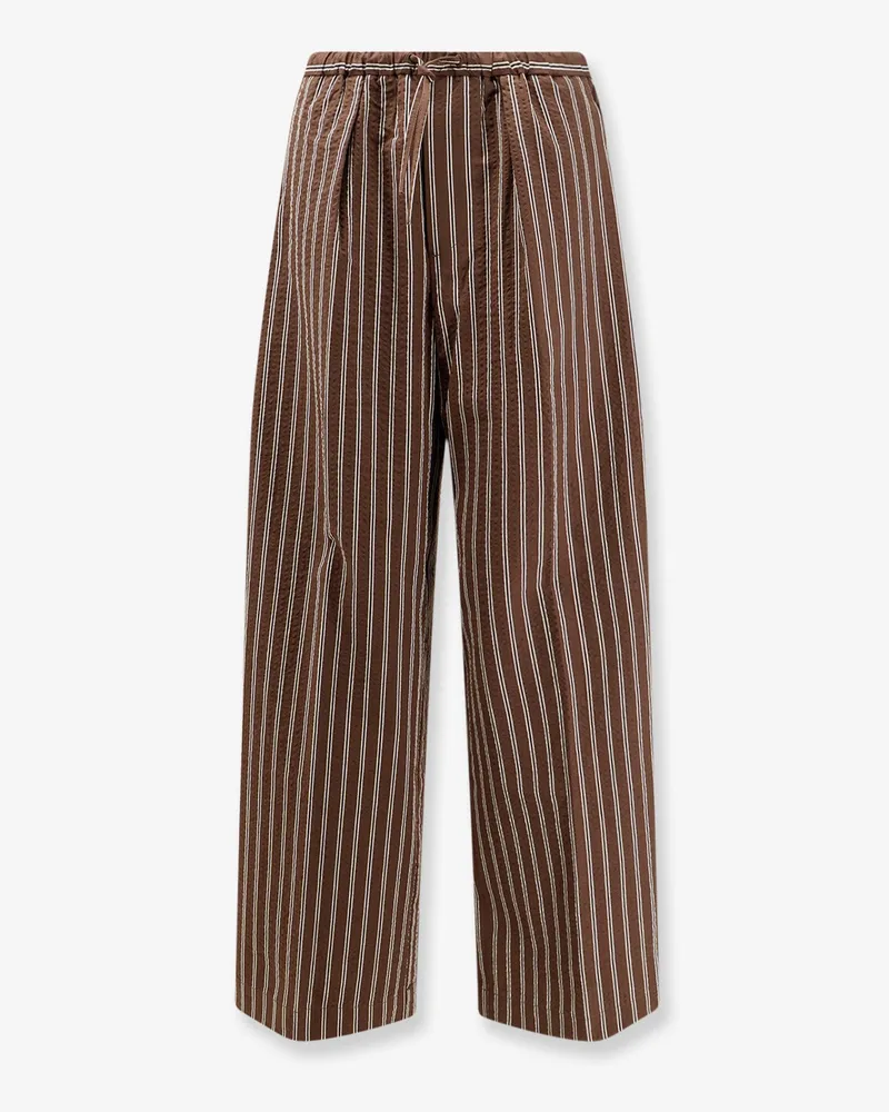 Closed Wynston striped cotton trousers -  - gender_Woman Brown