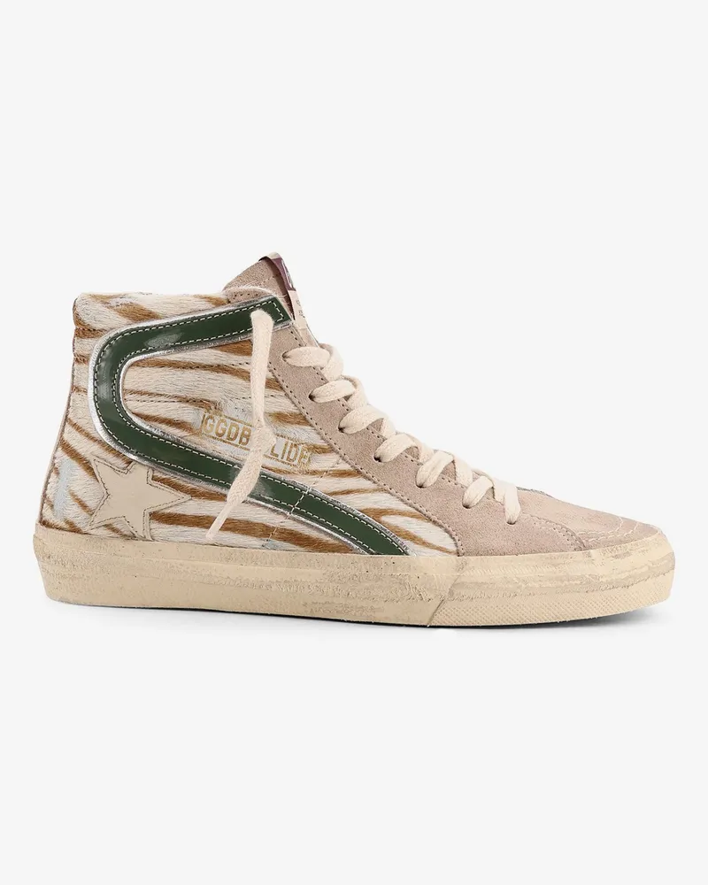 Golden Goose Slide Classic suede and pony skin sneakers -  - gender_Woman Animal