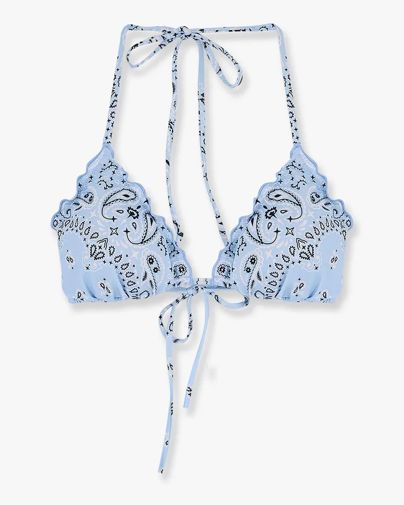 MC2 Saint Barth Sagittarius Bikini Top with multicolor print -  - gender_Woman Blue