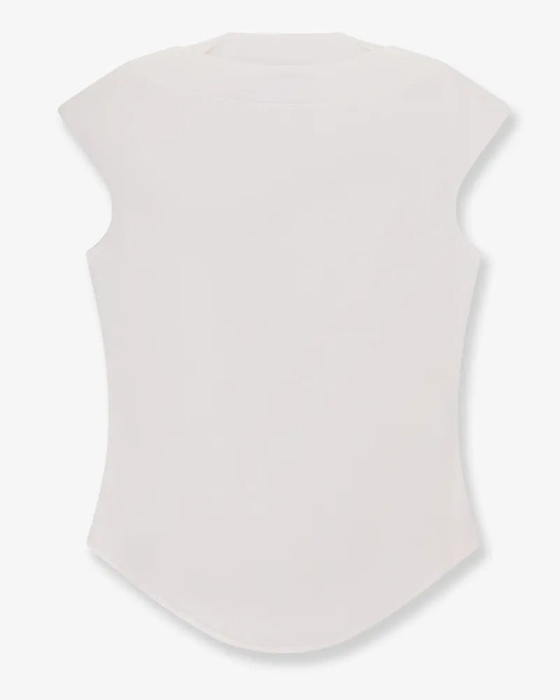 Alaïa Cap cotton blend t-shirt -  - gender_Woman White