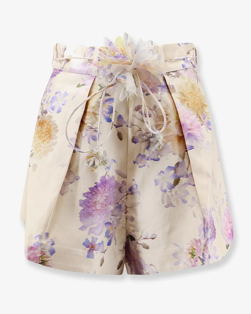 Zimmermann Luna silk and cotton shorts -  - gender_Woman Beige