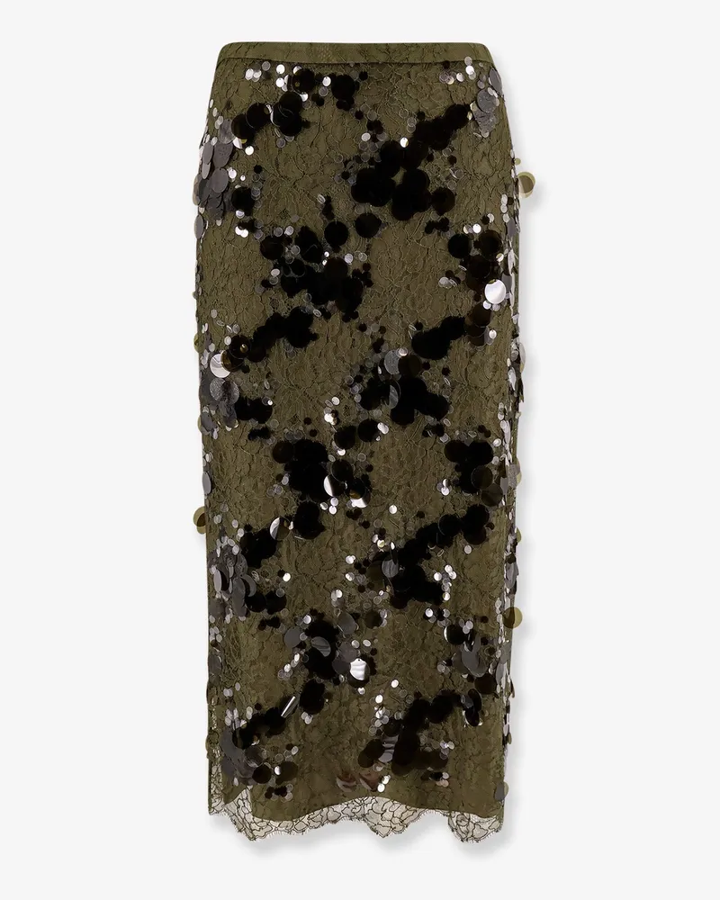 Gucci Laces skirt with all-over sequins -  - gender_Woman Green