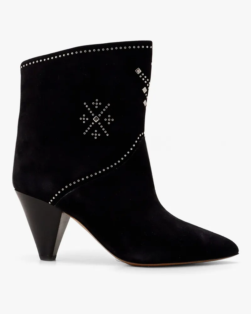 Isabel Marant Loline suede ankle boots with micro studs -  - gender_Woman Black
