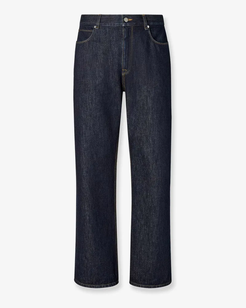 Fendi Denim Regular Blu Washed Jeans -  - gender_Man Blue