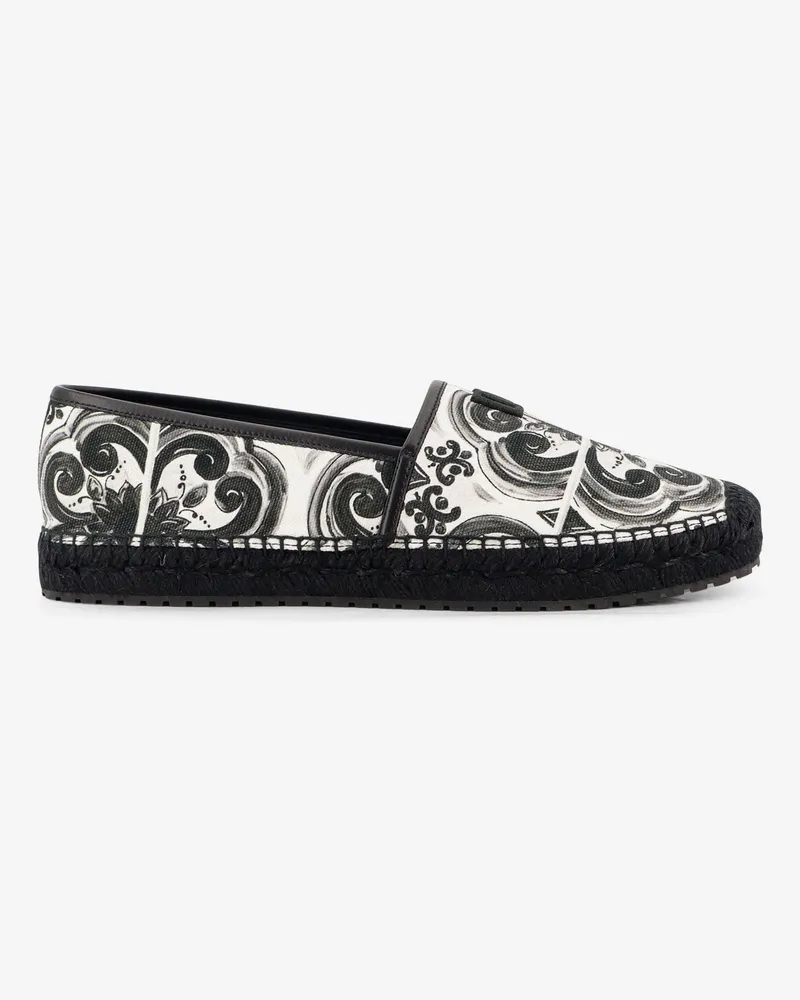 Dolce & Gabbana Canvas espadrilles with Maiolica print -  - gender_Man Black