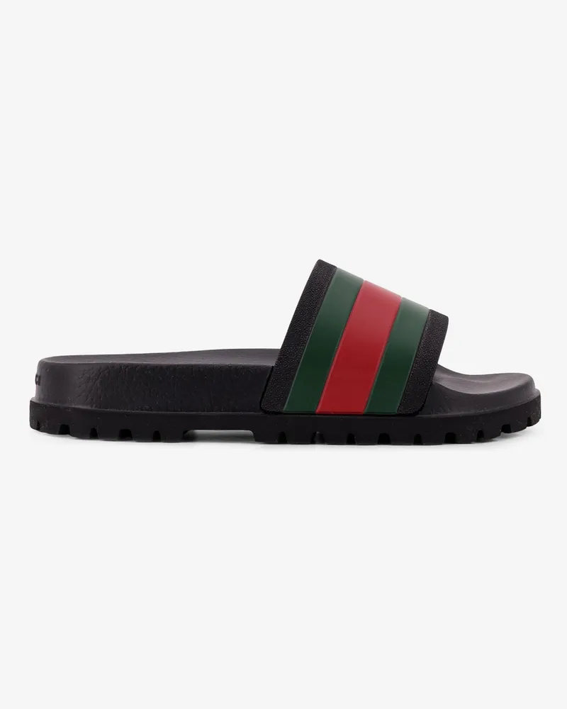 Gucci Rubber slide with Web detail -  - gender_Man Black