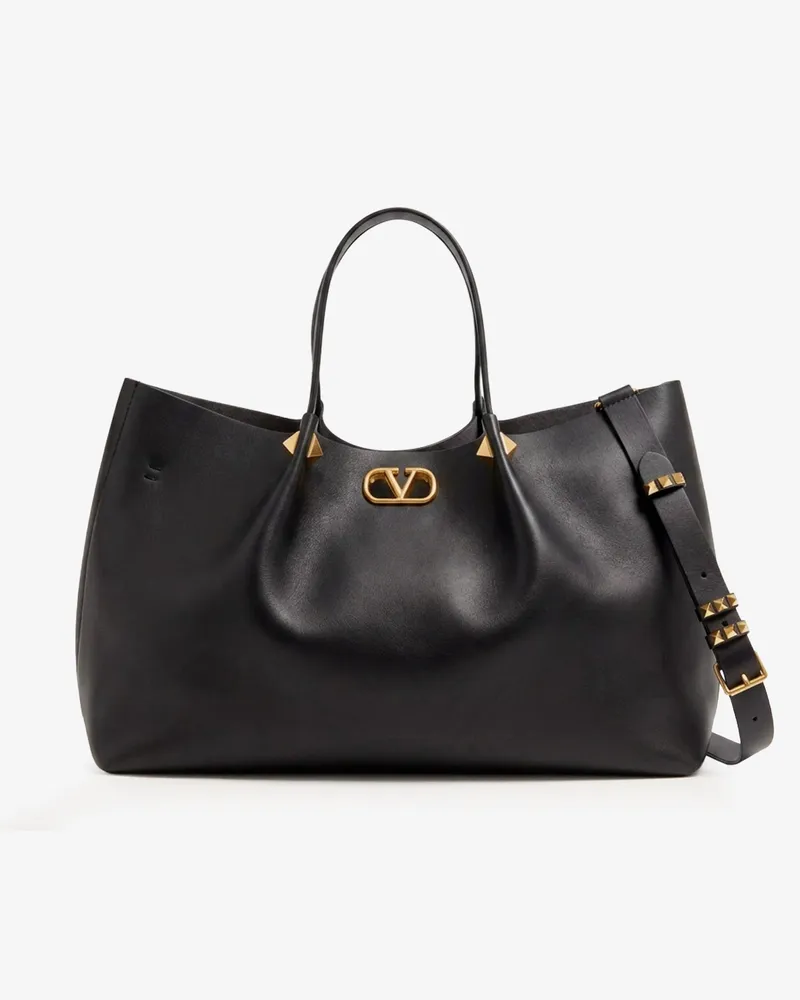 Valentino Garavani Large VLogo Signature leather tote bag -  - gender_Woman Black