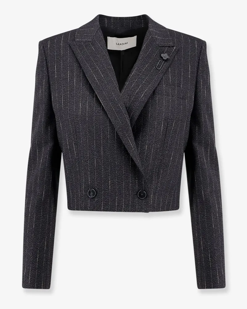 LARDINI Crop fit pinstripe fabric blazer -  - gender_Woman Black