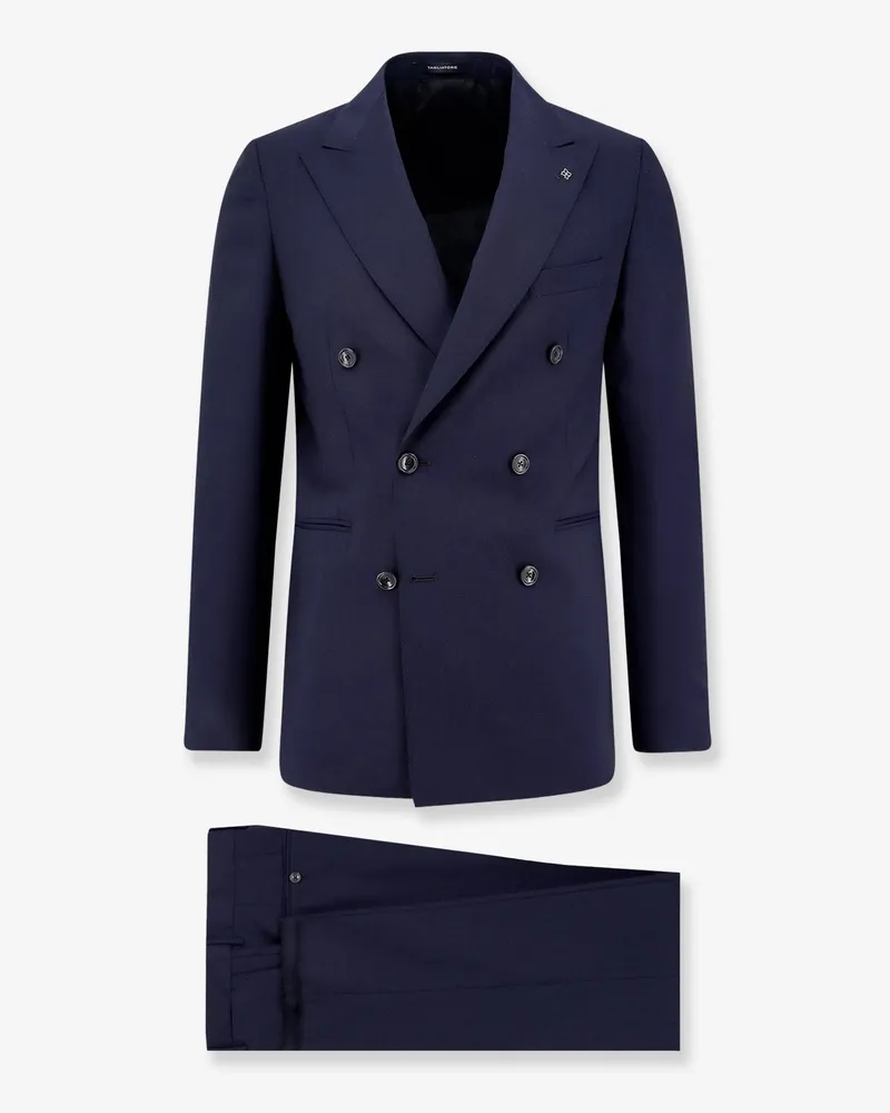 Tagliatore Wool suit with peak lapel and removable brooch iconic detail -  - gender_Man 