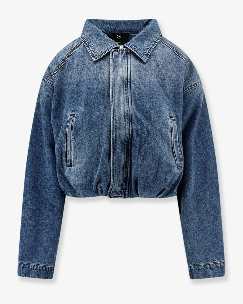 3x1 Amelia Folded Cotton denim jacket -  - gender_Woman Blue