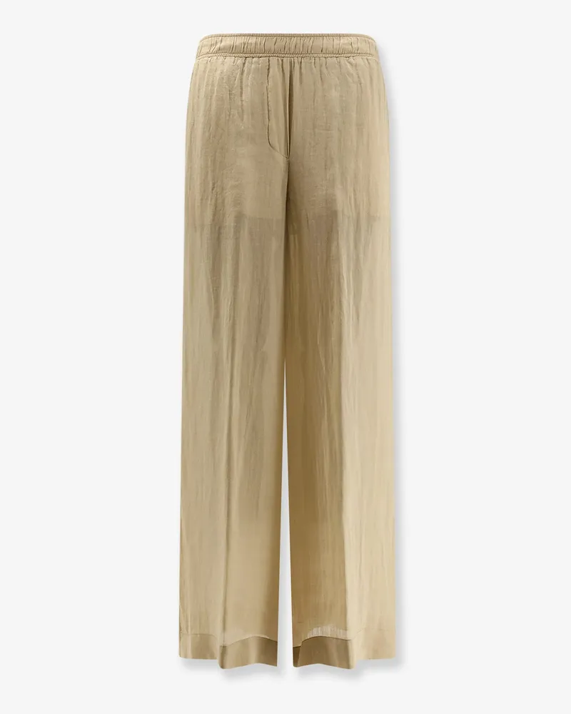 NUDE Linen blend trousers -  - gender_Woman Beige