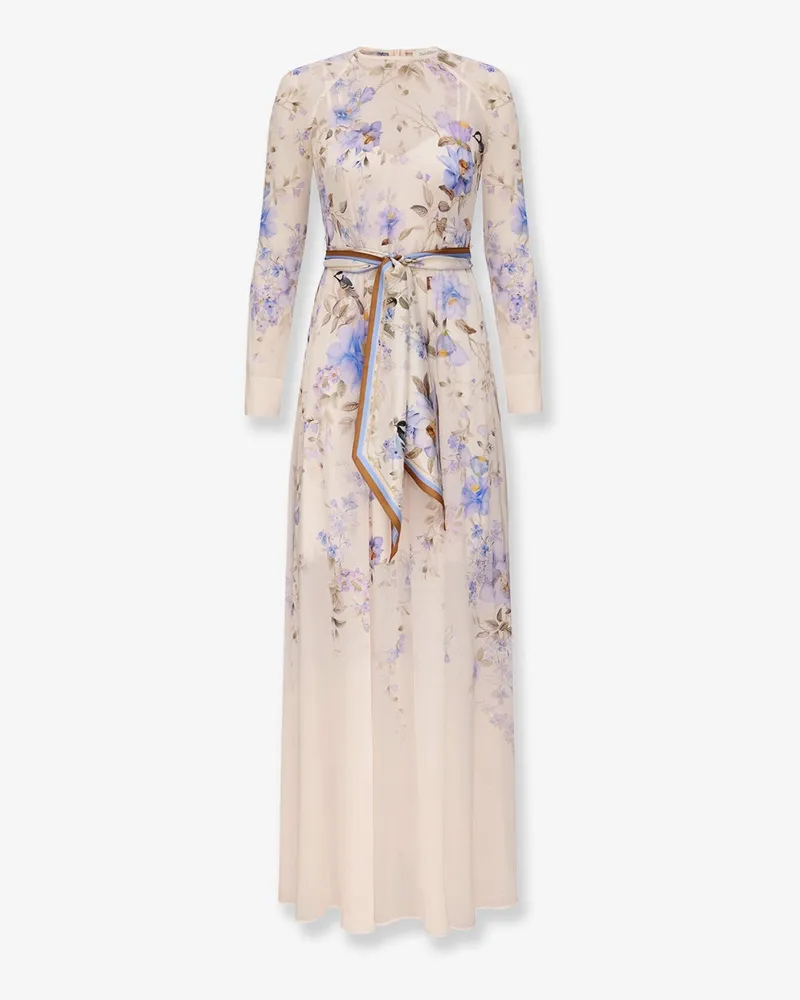 Zimmermann Luna viscose dress with floral print -  - gender_Woman Beige