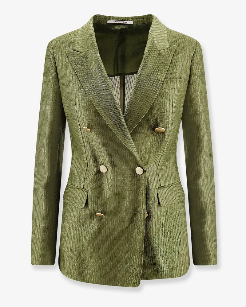 Tagliatore Parigi double-breasted cotton blazer -  - gender_Woman Green