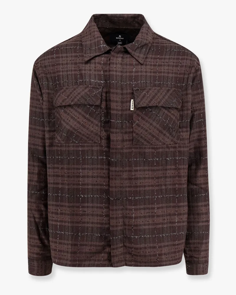 REPRESENT Madras flannel shirt -  - gender_Man Brown