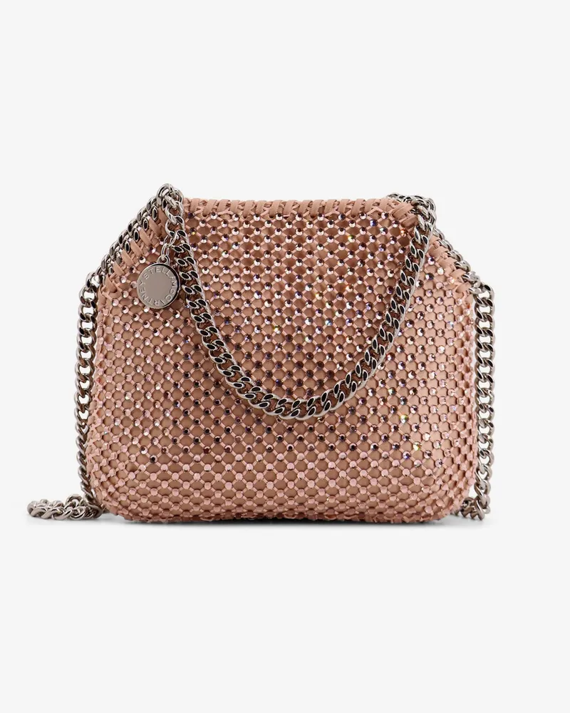 Stella McCartney Falabella Mini mesh and crystal crossbody bag -  - gender_Woman Pink