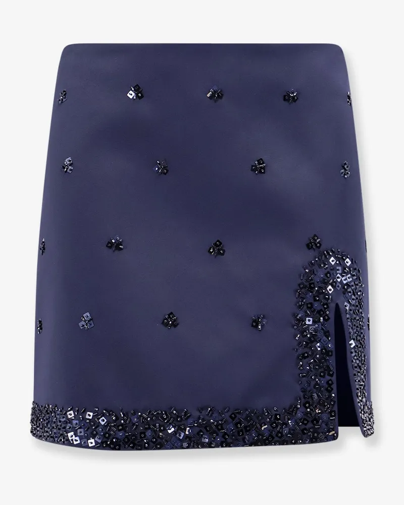 Semicouture Mini skirt with sequins and rhinestones -  - gender_Woman Blue