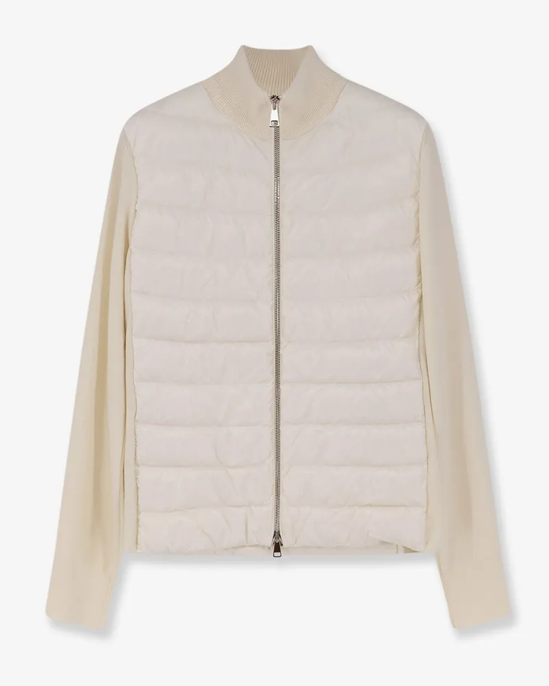 Moncler Cardigan/Down Jacket wit iconic patch -  - gender_Woman White