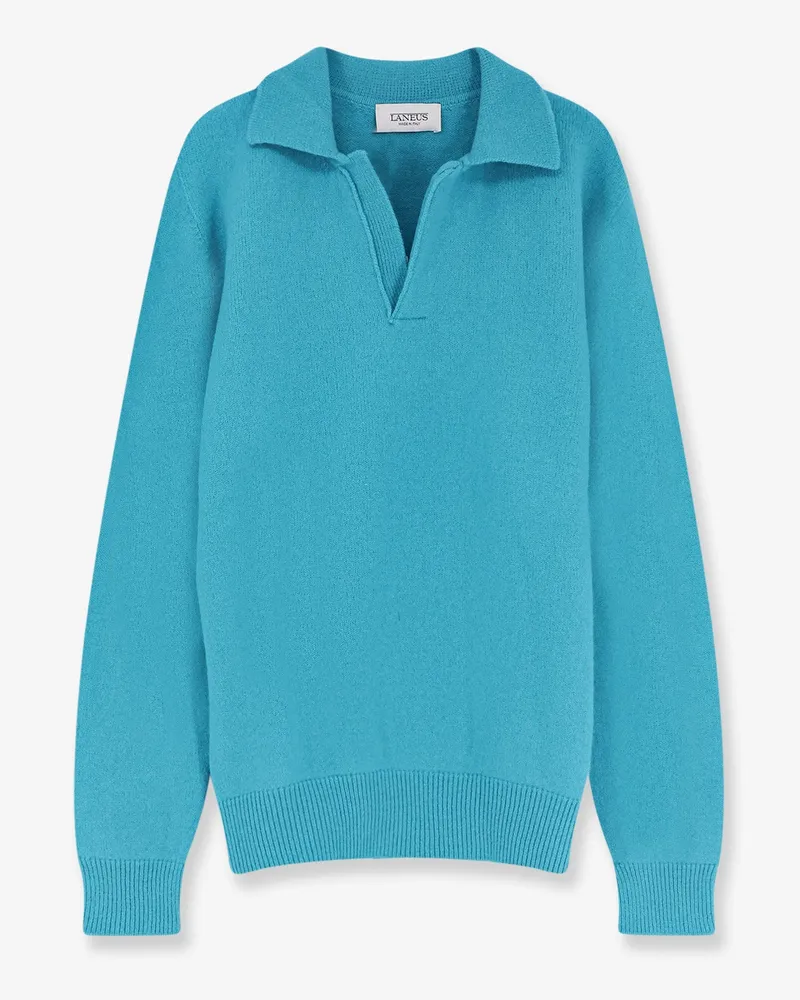 Laneus Extrafine merino wool and cashmere sweater -  - gender_Man Blue