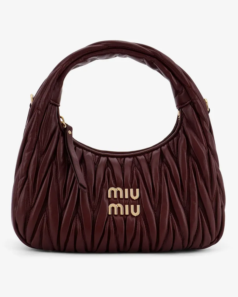 Miu Miu Wander matelassé leather shoulder bag -  - gender_Woman Red
