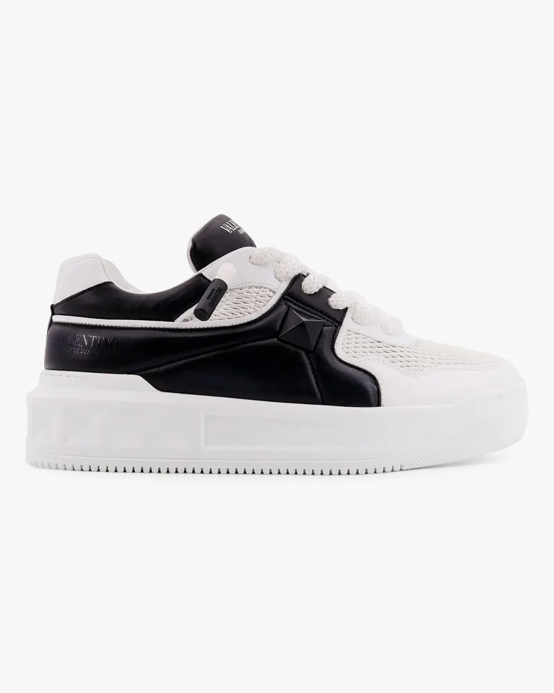 Valentino Garavani One stud  leather sneakers - VALENTINO GARAVANI - gender_Man White