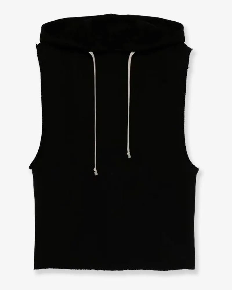 Rick Owens Sleeveless organic cotton sweatshirt -  - gender_Man Black
