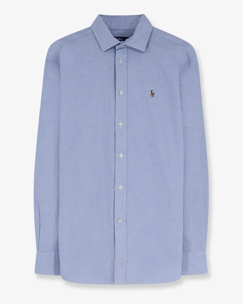 Ralph Lauren Cotton shirt with front logo -  - gender_Woman Blue